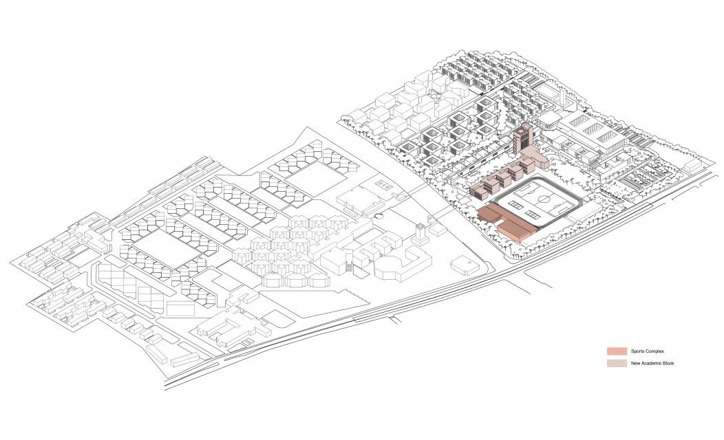 Isometric view of the new IIMA campus
